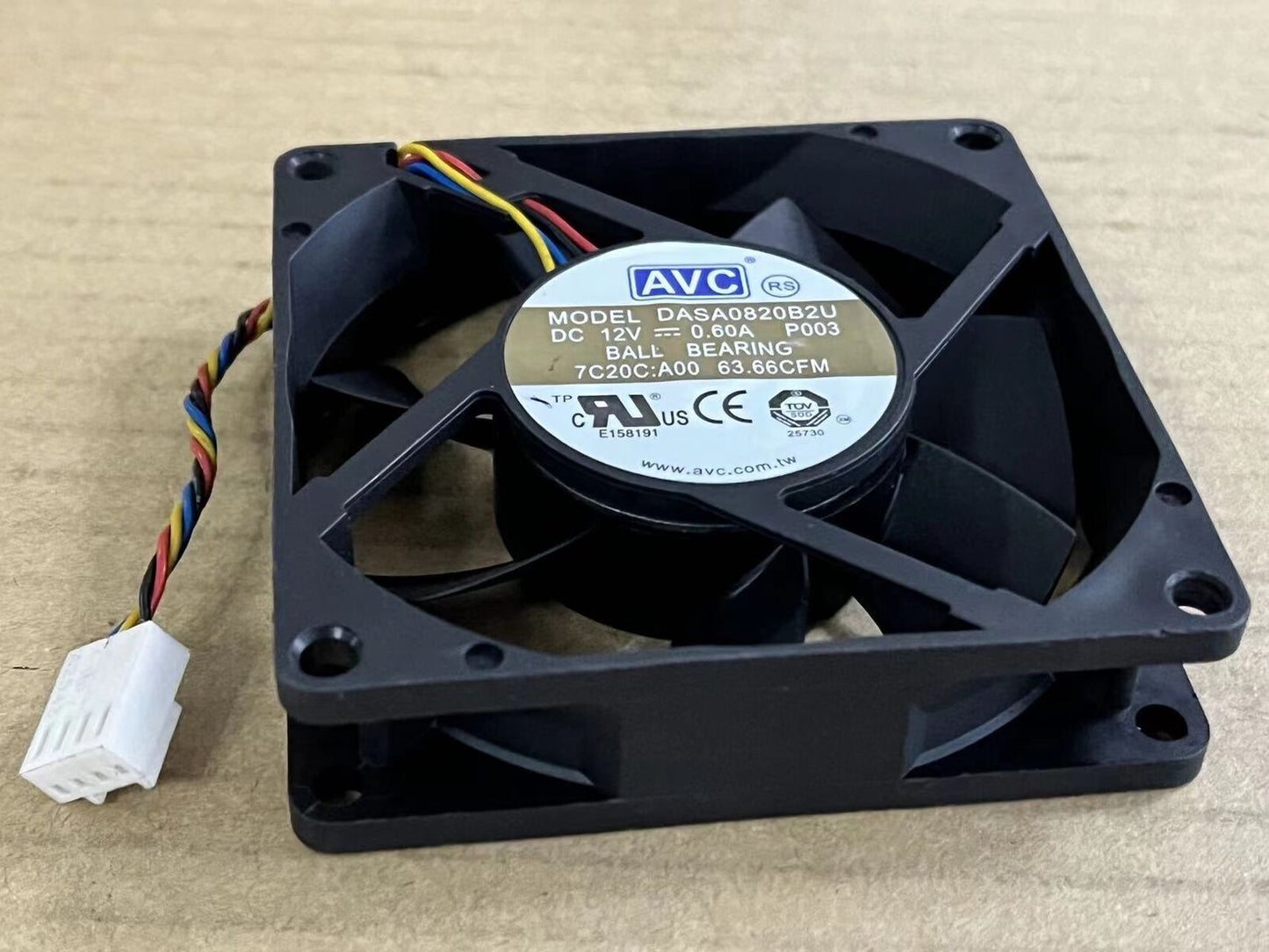 AVC 8020 12V 0.60A DASA0820B2U 8CM 4-wire CPU fan 7C20C