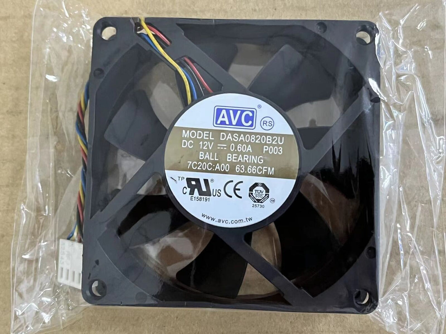 AVC 8020 12V 0.60A DASA0820B2U 8CM 4-wire CPU fan 7C20C
