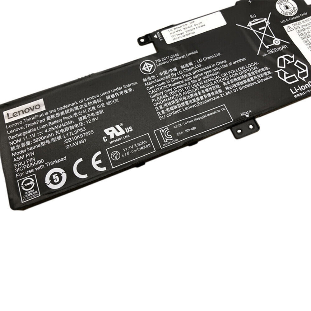 Genuine L17M3P55 L17C3P53 L17L3P53 LENOVO BATTERY ThinkPad S2 Yoga 2018 01AV482