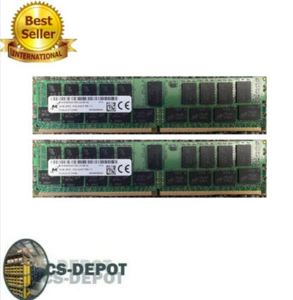 Micron 32GB PC4-2400T-RB1-11 DDR4 MTA36ASF4G72PZ-2G3B1 ECC Reg Server RAM