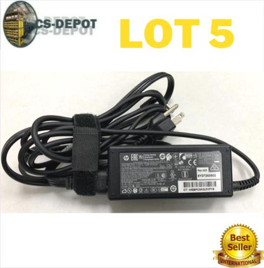 LOT 5 Genuine 65W HP AC Adapter Charger 19.5V 3.33A Pavilion 710412-001 blue tip