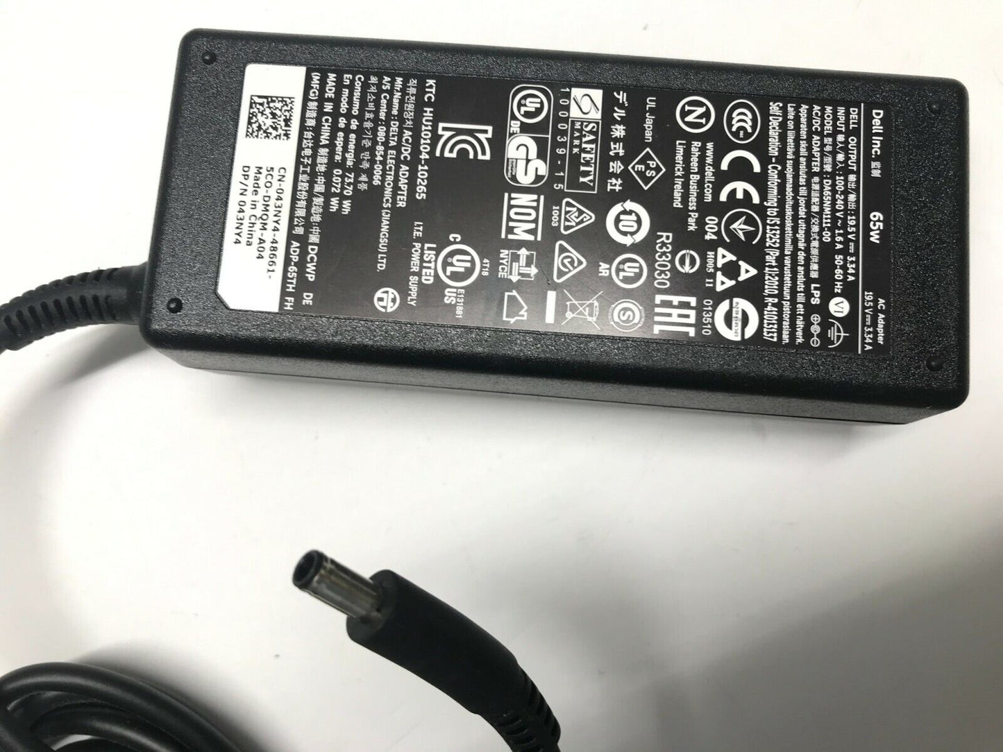 Dell 3040 7040 3020 9020 3050 7050 5050 micro desktop PC 65W AC Adapter Charger