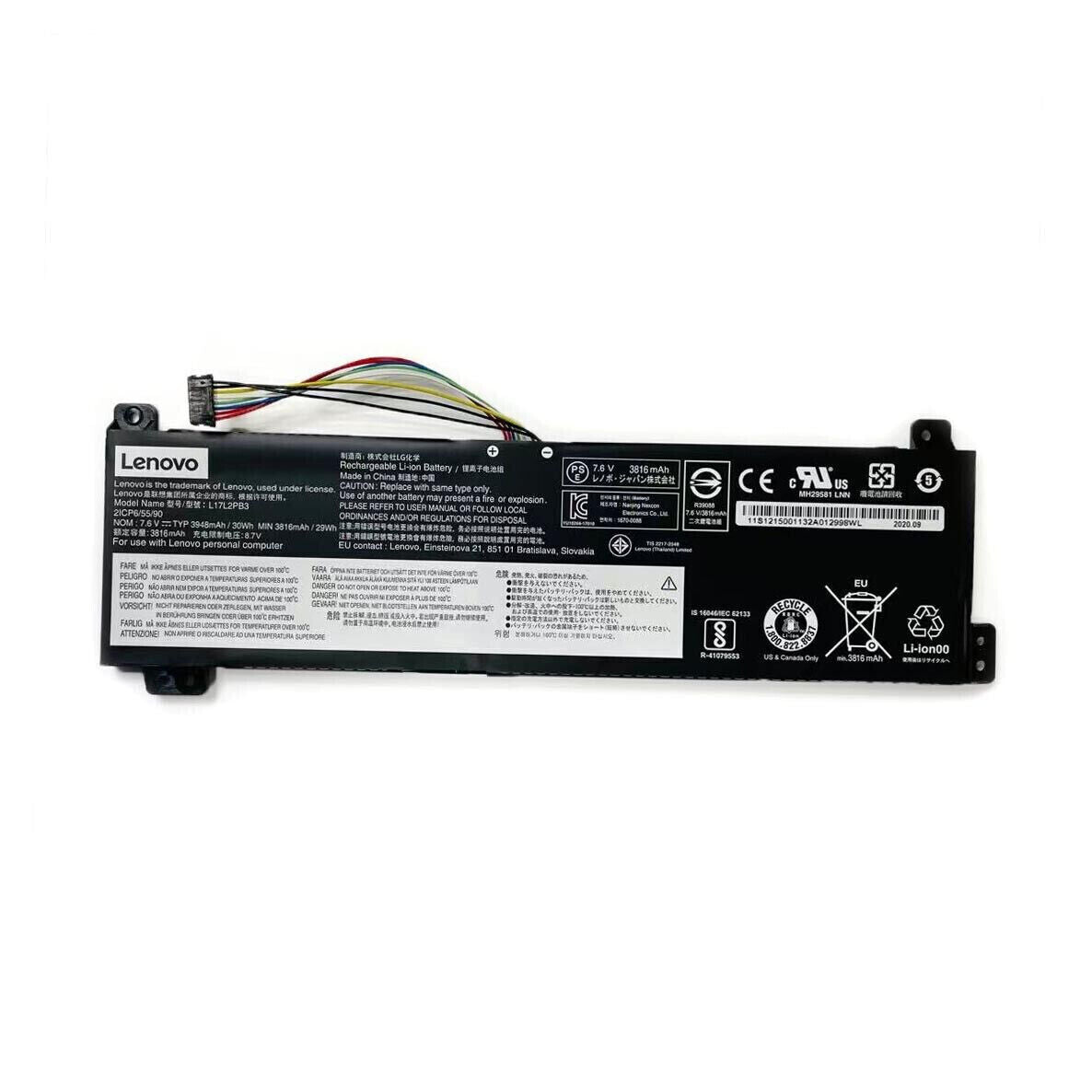 Genuine Lenovo For L17L2PB4 L17C2PB4 L17M2PB4 Laptop Battery L17M2PB3