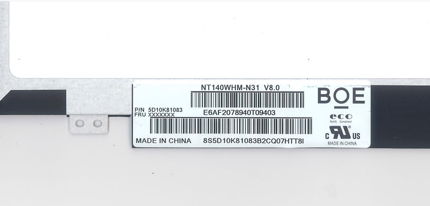 New NT140WHM-N31 Replacement LCD Screen for Laptop LED HD
