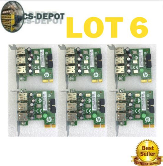 LOT 6 HP 638945-001 Powered 12V 3-Port USB Expansion Card RP5800