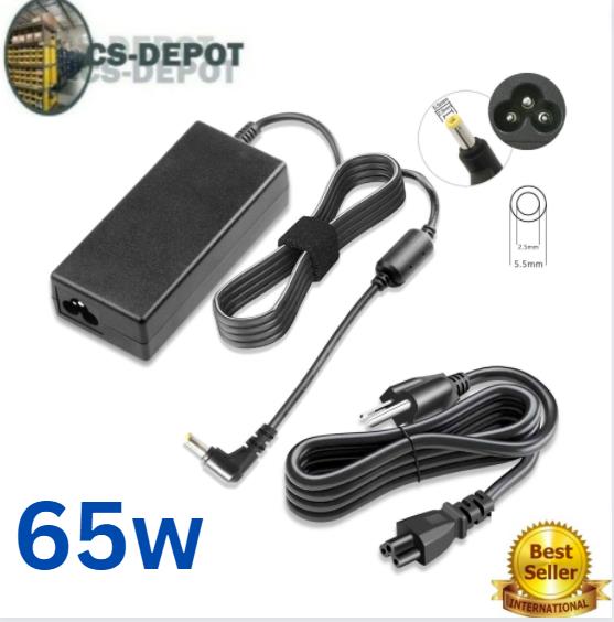 65W AC Adapter Charger for Toshiba Satellite ASUS Acer Laptop 5.5*2.5mm