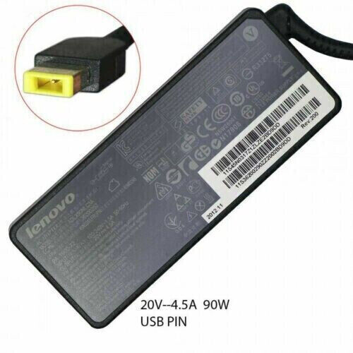 Lenovo ThinkPad Laptop AC Charger Adapter 90W 20V 4.5A SQUARE SLIM TIP FAST