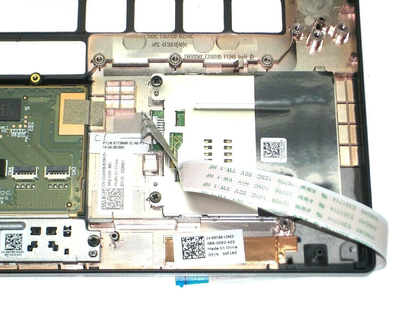 New Dell OEM Latitude 7490 Palmrest Touchpad Assembly  Smart Card Reader 0F18G