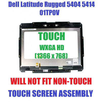 DELL LATITUDE RUGGED 5404 5414 14" HD TOUCH FULL SCREEN COMPLETE ASSEMBLY G0T8M