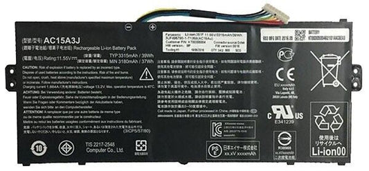 Acer Chromebook Spin CP311-1HN Laptop Battery AC15A3J KT.00305.009