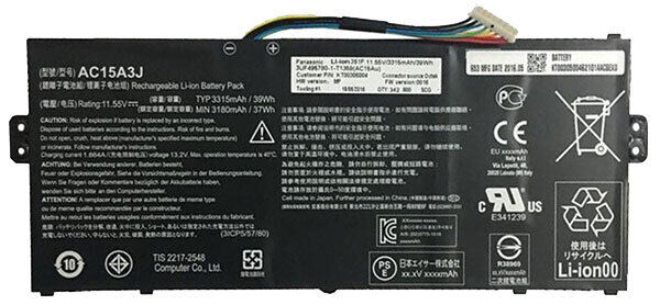 OEM AC15A3J Battery For Acer Chromebook 11 CB3-131 C735 C735-C7Y9 Chromebook R11