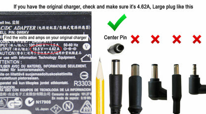 Genuine 90W AC Charger Power AdapterOriginal DELL for E7450 E6400 E7440 Latitude