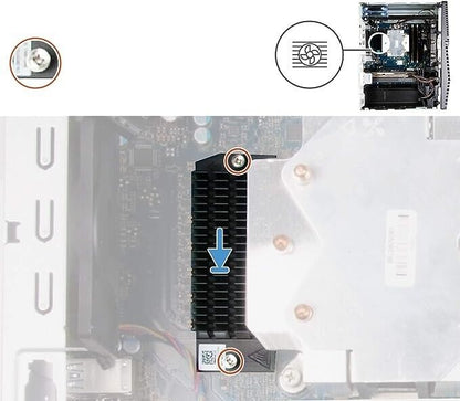New 95W RXXYX Dell G5 5090 Voltage Regulator VR Heatsink & Thermal Pads VR-MS