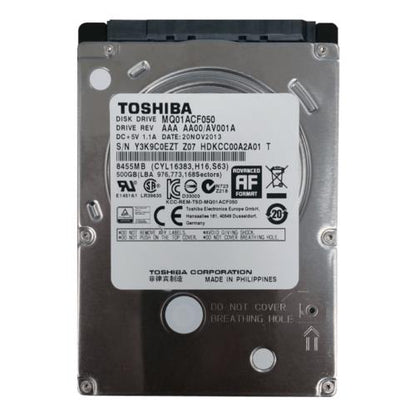 Lot 8 Toshiba Laptop 16MB Cache 7200RPM MQ01ACF050 500GB 2.5 SATA III Hard Drive