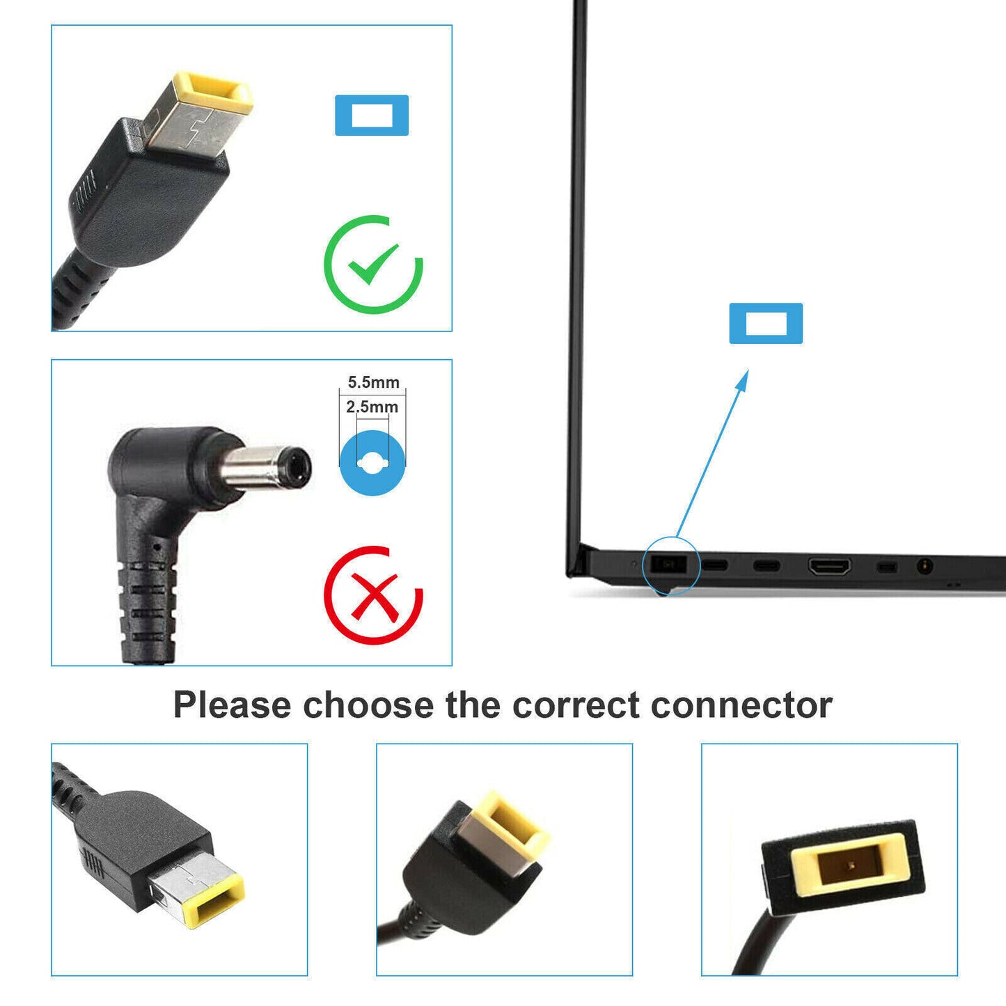 GENUINE LENOVO AC Adapter Charger Power 65W for T450 T460 T470 T470S T440 T440P
