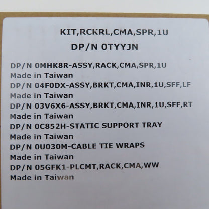 NEW Dell Power Edge TYYJN 1U Cable Management Arm Customer Kit R320 R410 R620