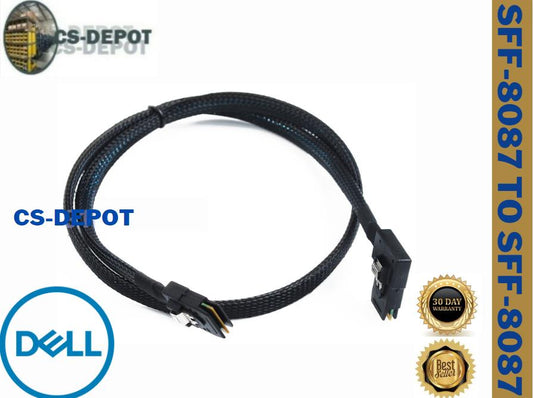 Dell Grean Mini SAS Cable SFF-8087 Left Angle Internal mSAS Cable 0.9FT FF9W6
