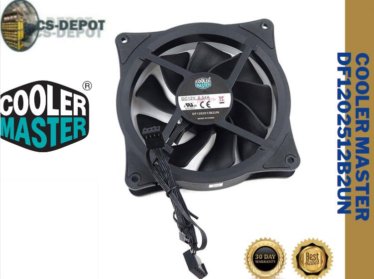COOLER MASTER DF1202512B2UN DESKTOP 120MM RGB 4-PIN 12V BLACK CASE COOLING FAN
