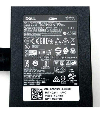Genuine Dell 130W AC Adapter Power Charger 19.5V 6.7A 7.4/4.5mm TIP Grade A