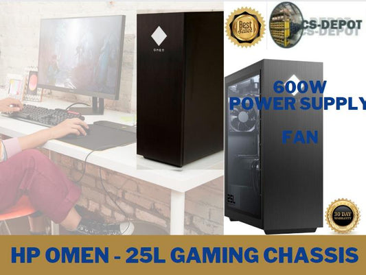 HP Omen 25L Chassis Gaming ATX PC Case 600w PSU Glass RGB Strip Cooler Master
