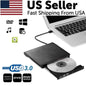 External Portable CD/DVD Drive Slim USB 3.0 Re-Writer Burner Reader RW Drive