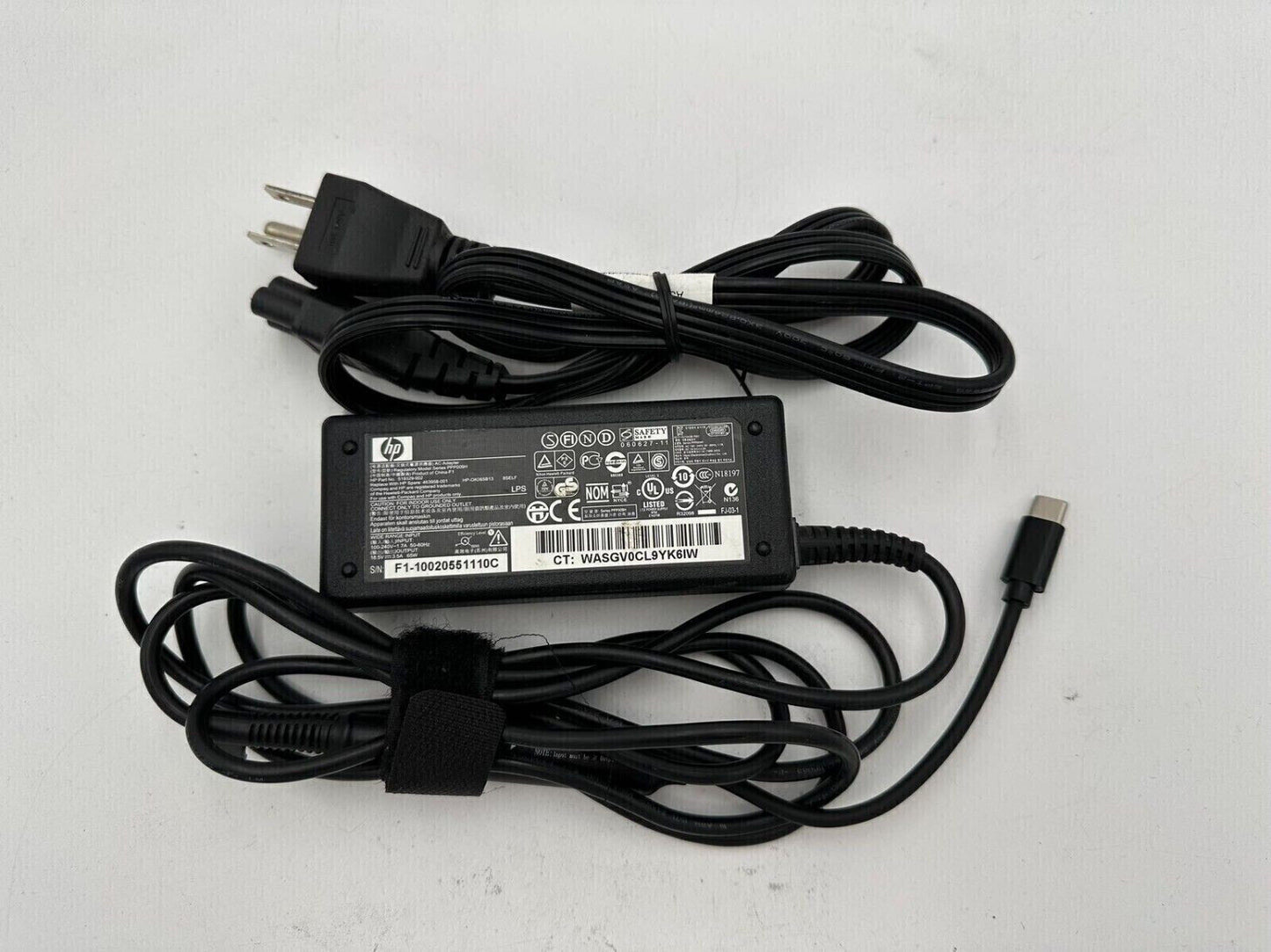 LOT100 65W USB-C Type-C F/ HP/Lenovo/Acer/Asus Adapter Chromebook Laptop Charger