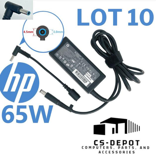 LOT 10 Original HP ProBook 19.5V 65W Charger 430 440 450 455 470 G3 BLUE TIP