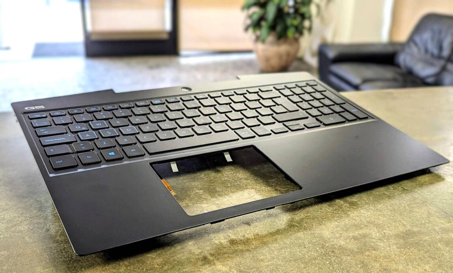 OEM Dell G5 15 5500 Palmrest Backlit Spanish Keyboard full assembly 1RPF5 59XHJ