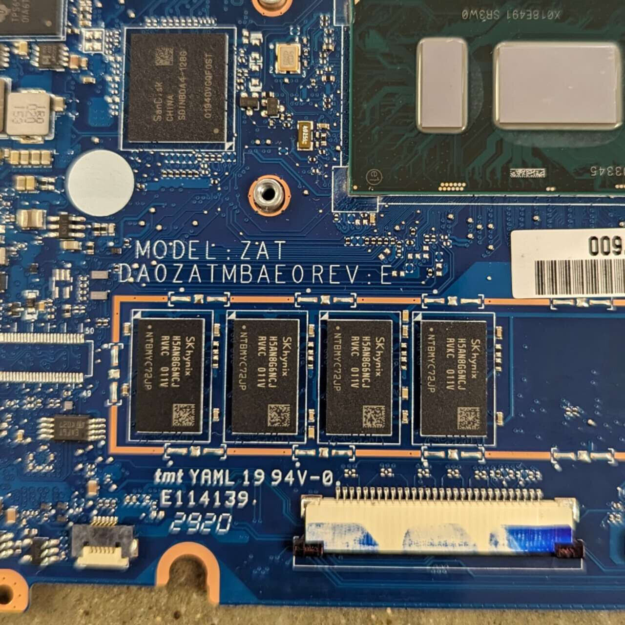 Acer Chromebook 714 ZAT laptop motherboard I3-8130U CPU RAM 8G DA0ZATMBAE0 REV E