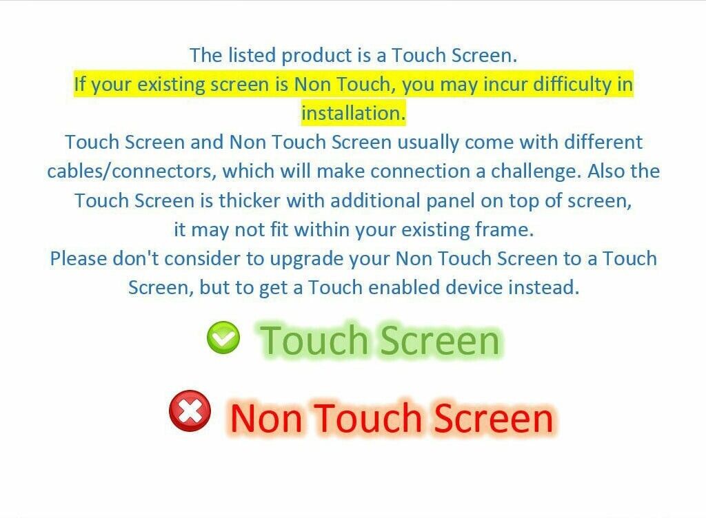 B156XTK02.0 1A H/W:1A 15.6" 1366x768 HD LCD Display Touch Screen N156BGN-E43 B1