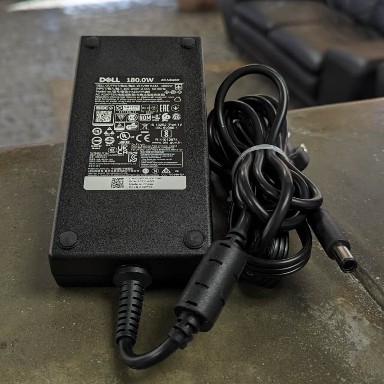 LOT 10 Genuine DELL Alienware 7.4mm 180w Charger & Power Cord 3x778