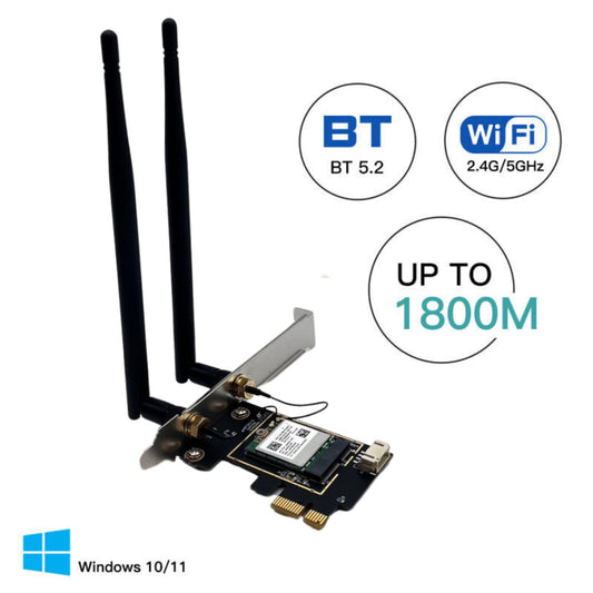 PCIe Wi-Fi 6 Card for Desktop 2.4G/5G 802.11ax AX200 Network Bluetooth Adapter