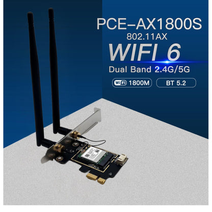 PCIe Wi-Fi 6 Card for Desktop 2.4G/5G 802.11ax AX200 Network Bluetooth Adapter
