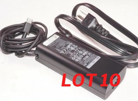 LOT 10 Dell 65W Type C Charger USB C Dell Latitude 7275 7370 5420 5285 5290