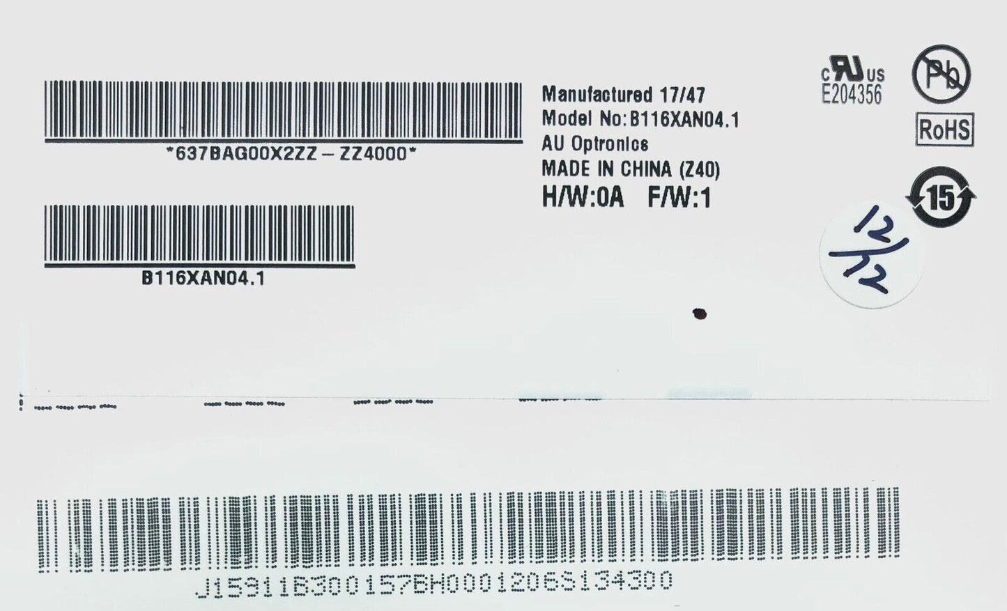 Acer Chromebook CB5-132T 11.6" OEM White LCD Touch Screen Digitizer & Bezel