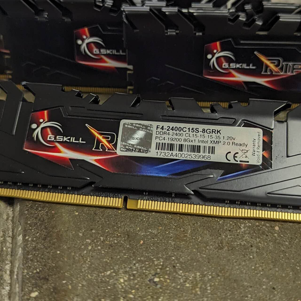 G.skill Ripjaws 4 DDR4 8GB DIMM up to 32GB (8GBx4) 2400MHz CL15-15-15-35 1.20V
