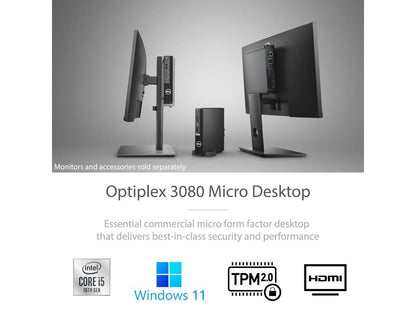 Dell OptiPlex 3080 Micro Tiny Desktop PC i7-10700 16GB 1TB SSD Win 10 Pro WiFi