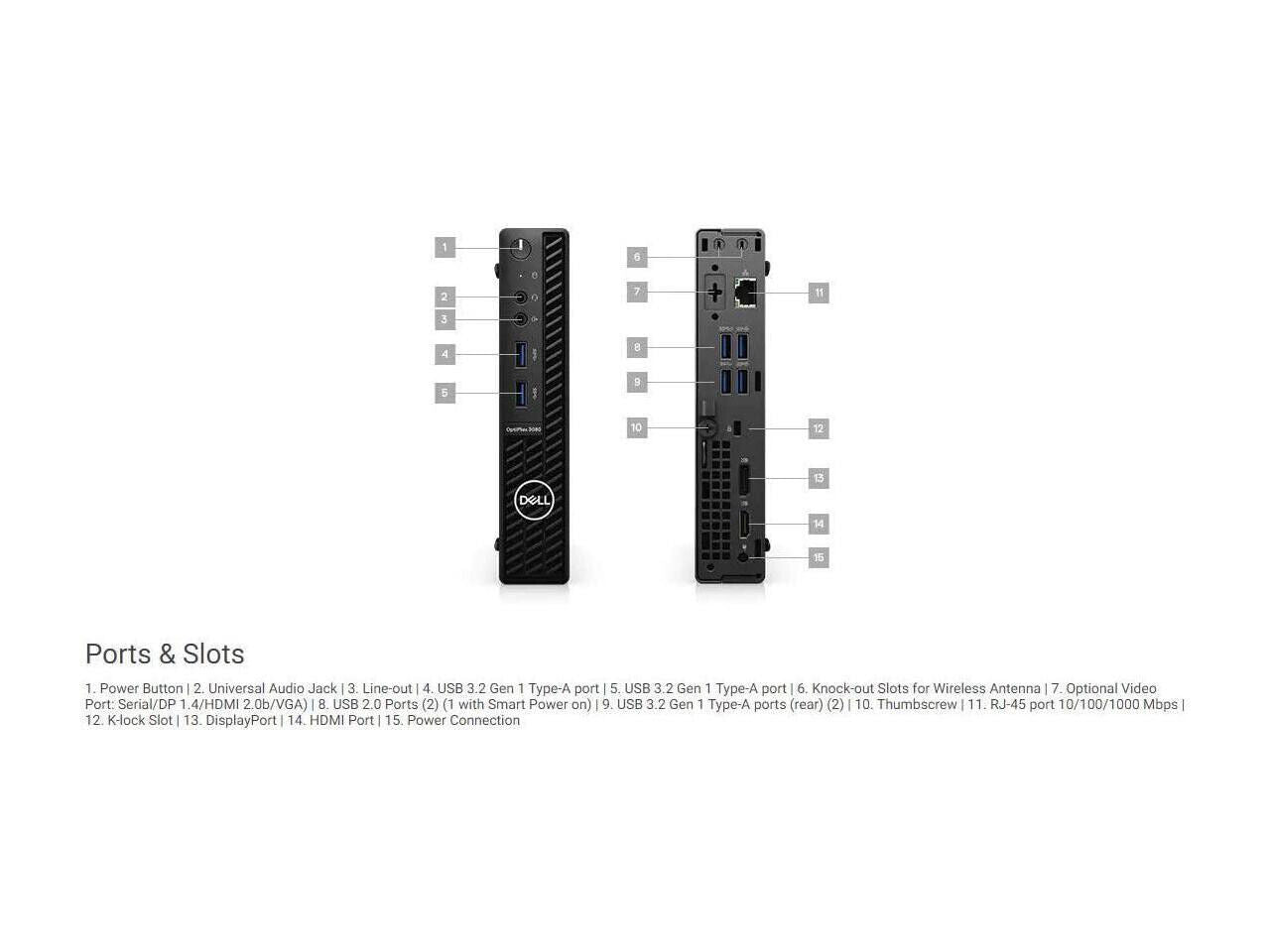 Dell OptiPlex 3080 Micro Tiny Desktop PC i7-10700 16GB 1TB SSD Win 10 Pro WiFi