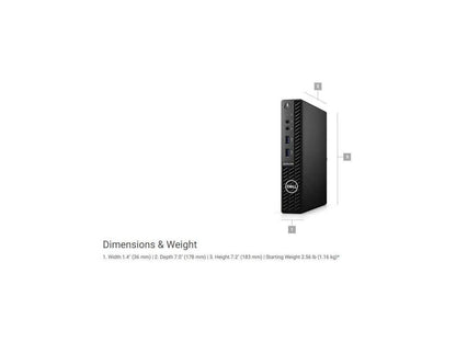 Dell OptiPlex 3080 Micro Tiny Desktop PC i7-10700 16GB 1TB SSD Win 10 Pro WiFi