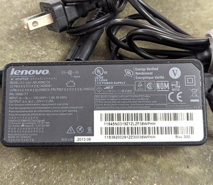 Genuine OEM Lenovo 65W USB-C Adapter Charger ThinkPad X1 Carbon Yoga ADLX65YLC3A