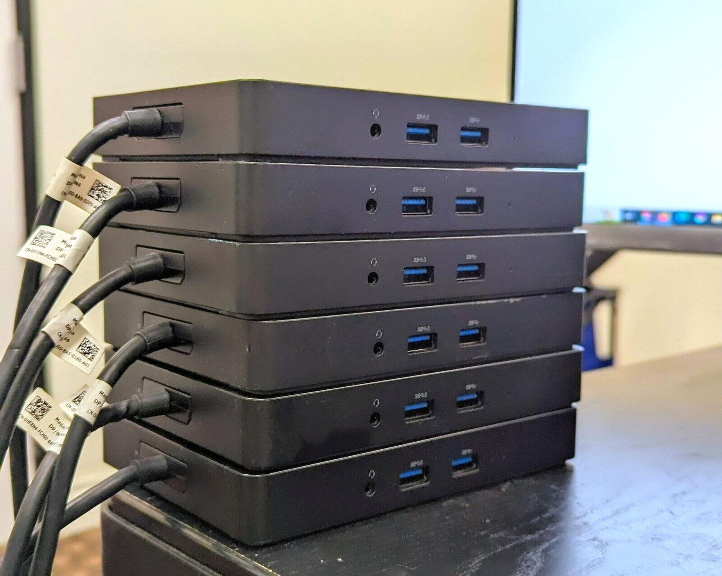 Lot of 6 Dell K17A WD15 USB-C USB 3.0 Laptop Docking Station No AC READ