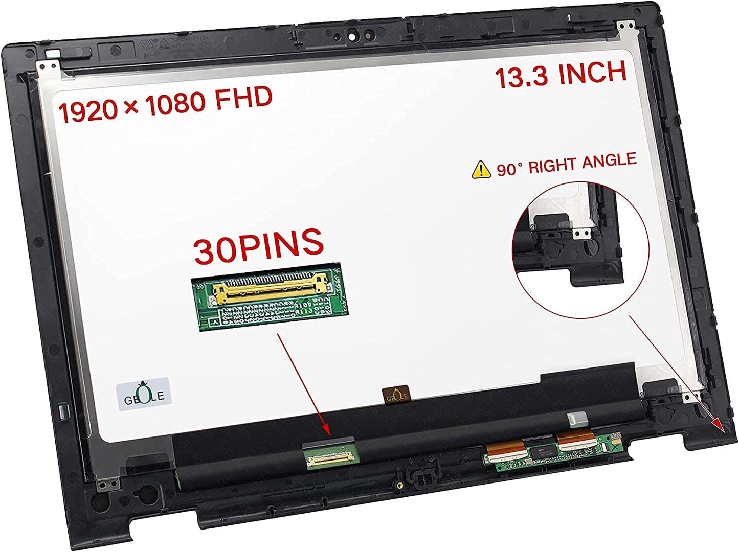 New Dell OEM Inspiron 13 7352 7353 Touchscreen FHD LCD Panel IVA01 YCJX7 0YCJX7