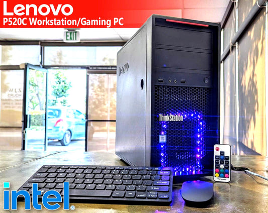 Lenovo P520C RGB Gaming PC XEON W-2123 RTX 3050 32GB DDR4 RAM 1TB SSD WIN11 WIFI