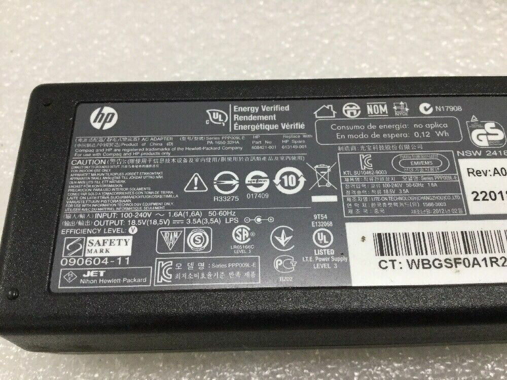 OEM HP 65W AC ADAPTER LAPTOP  608421-001 708778-100 708778-100 239427-004