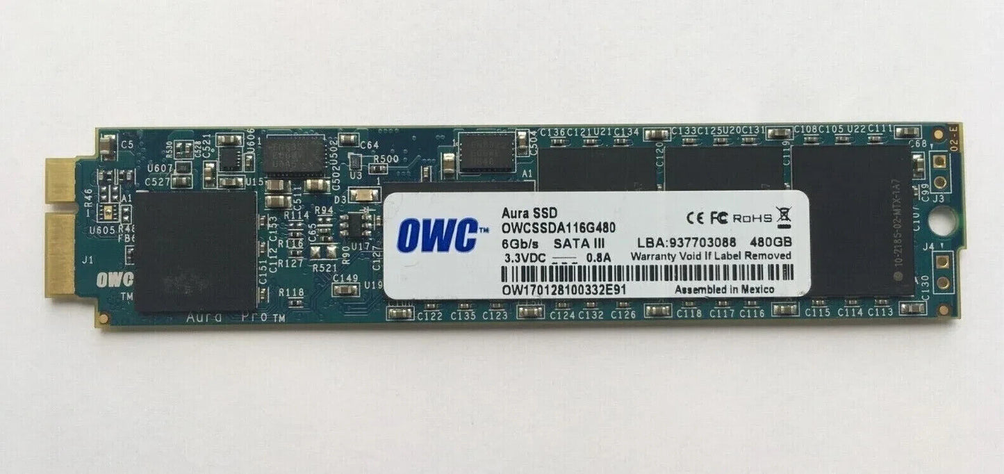 OWC Aura 480GB SATA 3 SSD 6Gb/s OWCSSDA116G480 MacBook Air 2010-2012