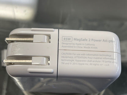 Genuine Apple 45W MagSafe 2 Power Adapter for MacBook Air (A1436) - New 45MS2