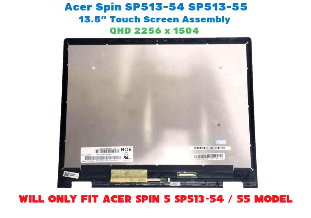 Acer Spin 5 SP513-54N,  SP513-55N LCD TOUCH MODULE QHD 6M.A5PN1.001 genuine part
