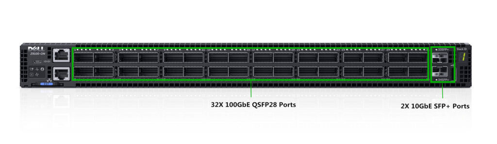 Dell EMC Z9100-ON Z9100 32P 100GbE QSFP28 2P SFP Switch