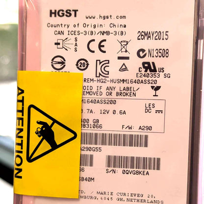 HUSMM1640ASS200 0B31066 0B29791AA1978 HGST Ultrastar 400GB SAS 12Gb/s 2.5" SSD