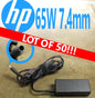 Lot of 50 Original HP 65W AC/DC Adapter Charger 18.5V 3.5A 7.4*5.0mm & Cord